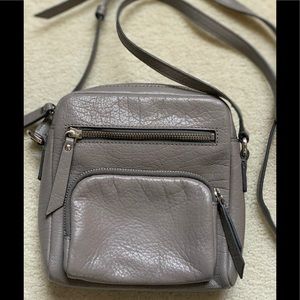 Banana Republic gray leather crossbody bag